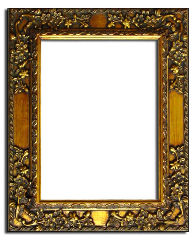 Golden frame with mirror, inner size 50x60 cm
