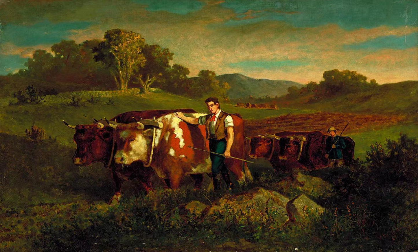 Herdsmen with Cows,Edward Mitchell Bannister,1828-1901