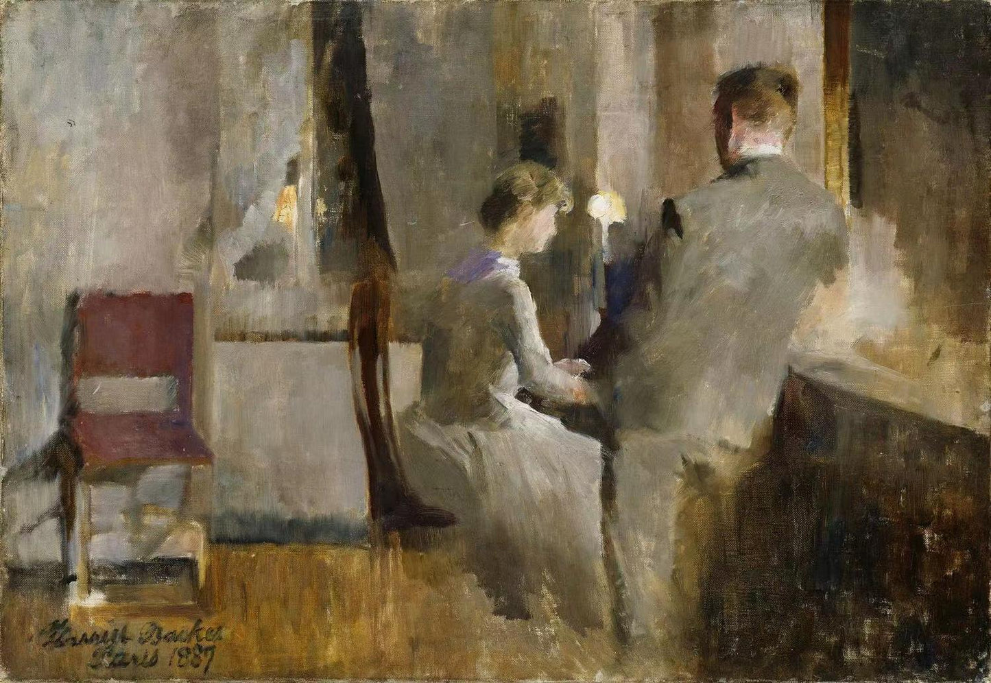 Interior from Paris ,Harriet Backer,1845-1932
