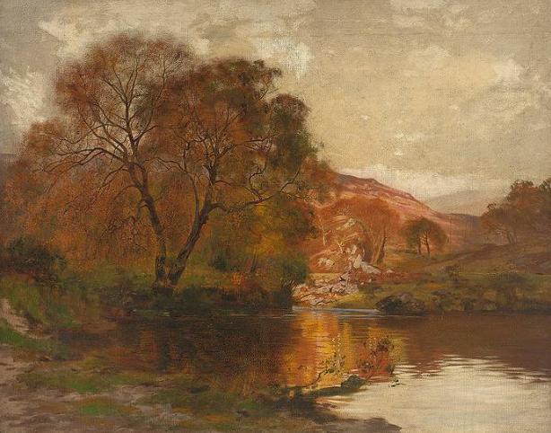 Lake in Autumn,Alfred East
