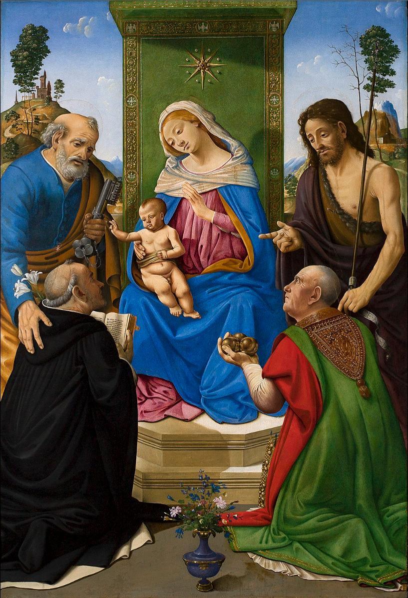 Madonna and Child Enthroned with Saints, Piero di Cosimo