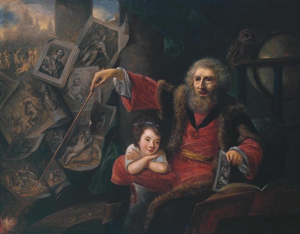 Nathaniel Hone's painting The Conjuror,Maria Anna Angelika Kauffmann