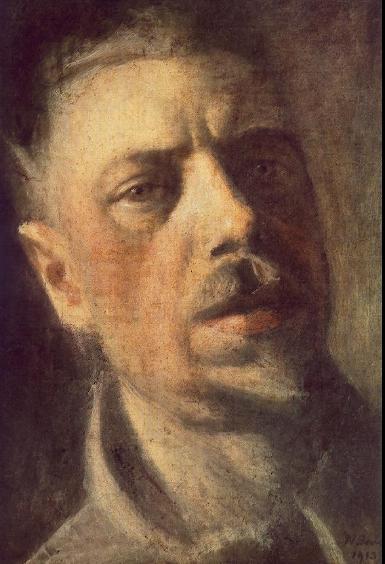 One of his numerous self-portraits, János Nagy Balogh