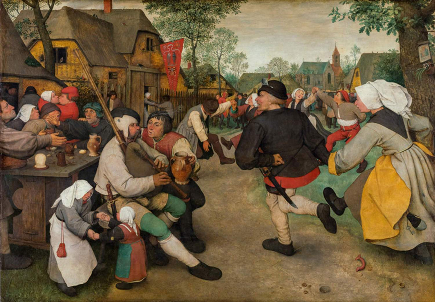 Peasant dance,Pieter Bruegel the Elder,60x42cm