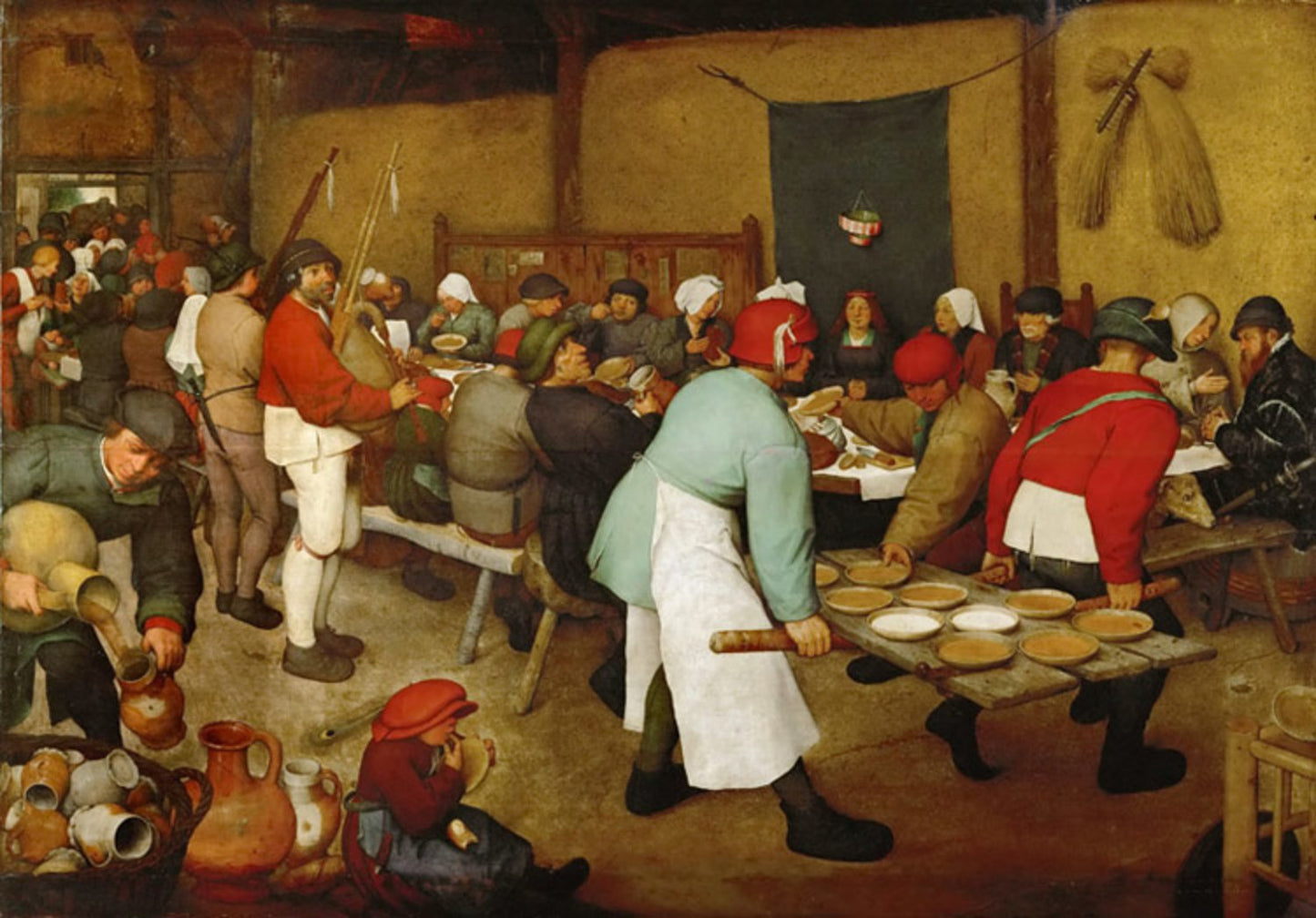 Peasant wedding,Pieter Bruegel the Elder,60x42cm