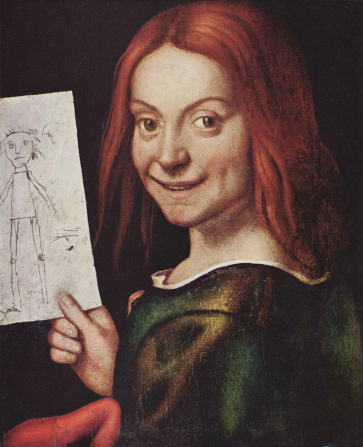 Red-Headed Youth Holding a,Giovanni Francesco Caroto,37x29cm
