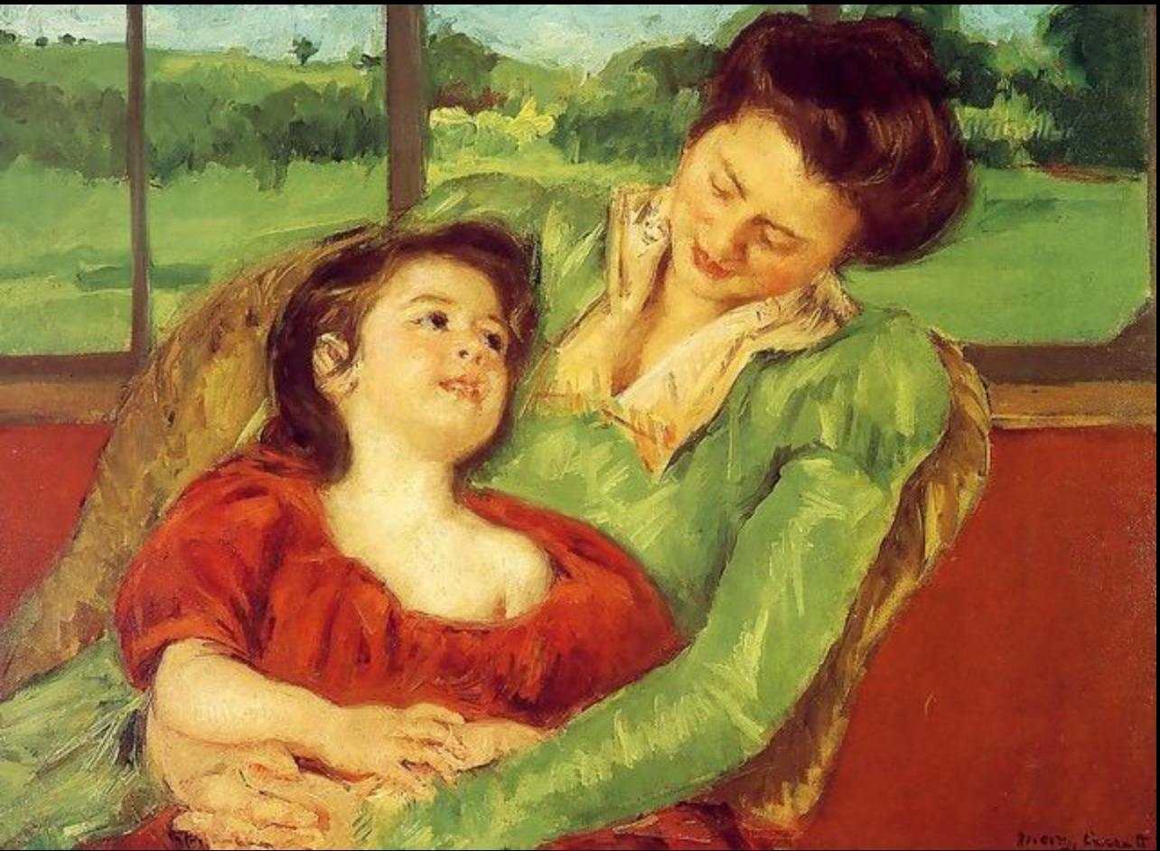 Reine Lefebre and Margot before a Window, Mary Cassatt