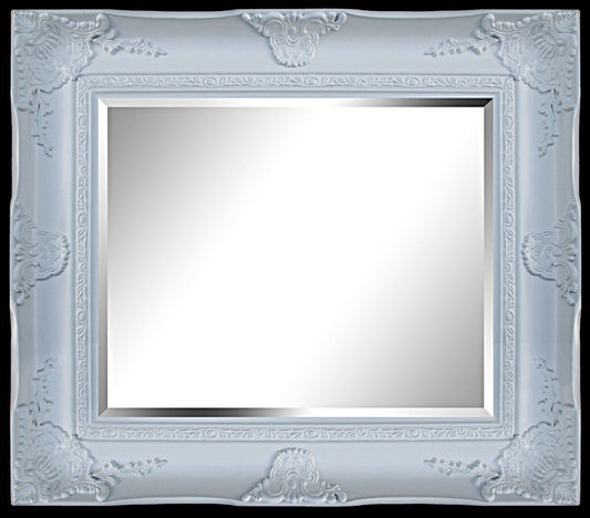 Spegel i vit, yttermått 128x104 cm