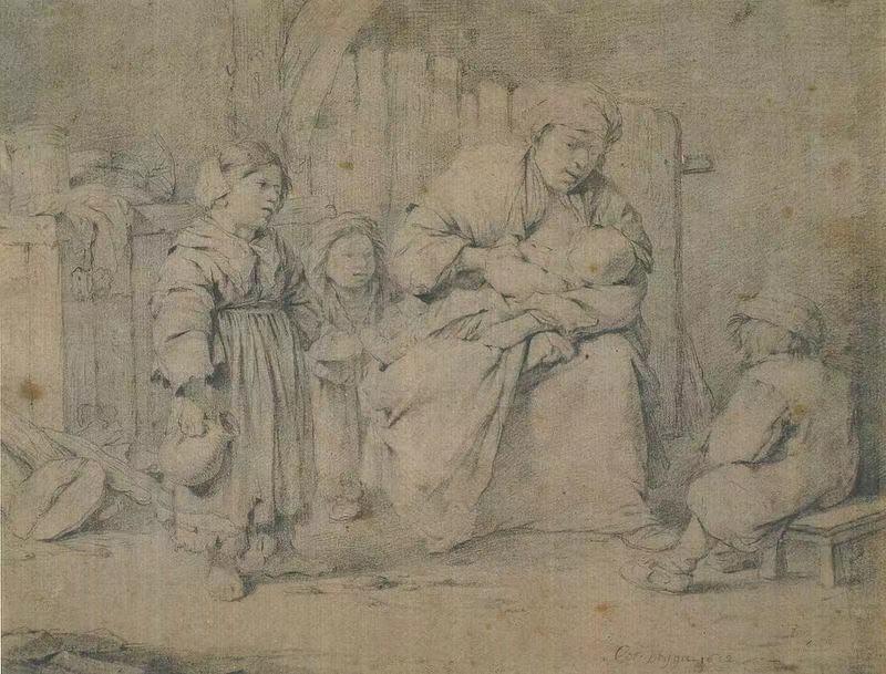 Stillende Mutter mit Kindern ,Cornelis Pietersz Bega