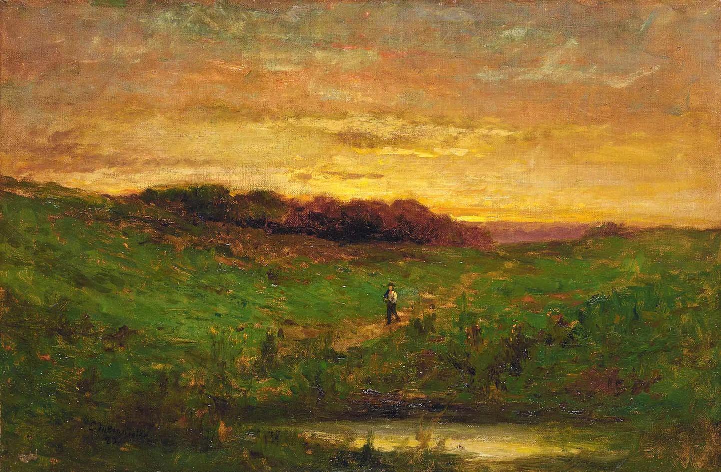 Sunset, Newport ,Edward Mitchell Bannister,1828-1901