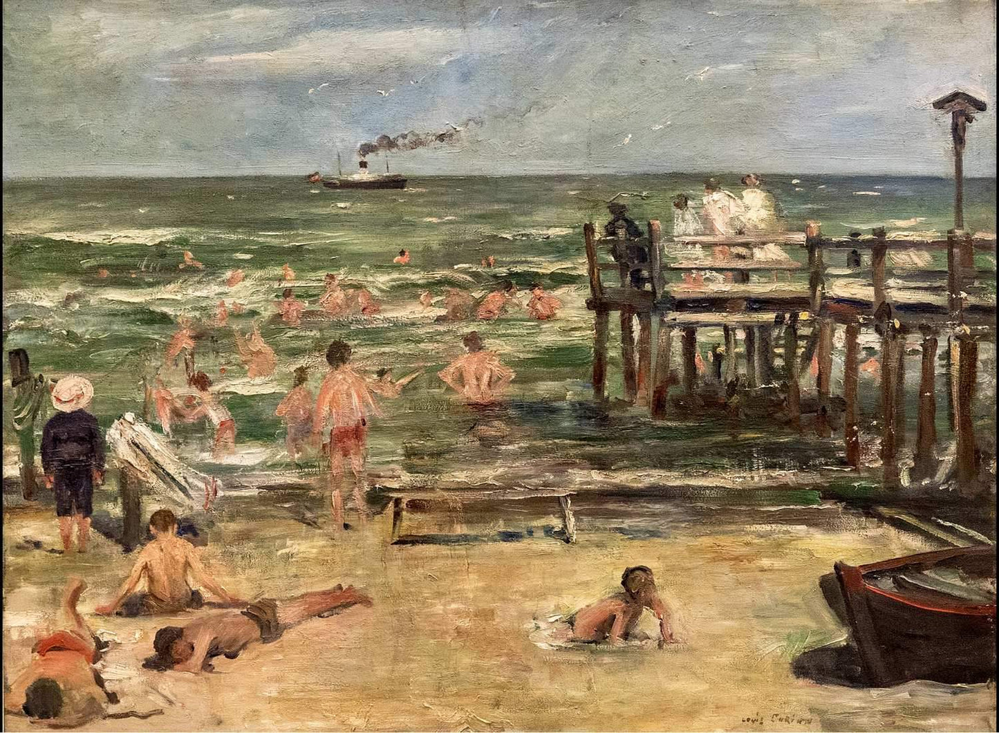 Swimming Facility in Horst-Ostsee (1902), Lovis Corinth