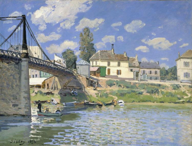 The Bridge at Villeneuve-la-Garene,Alfred Sisley,50x38cm