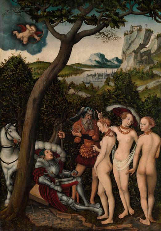 The Judgment of Paris,Lucas Cranach the Elder,60x42cm