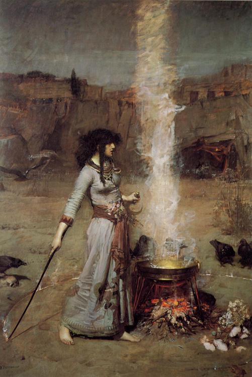 The Magic Circle,John William Waterhouse,60x40cm