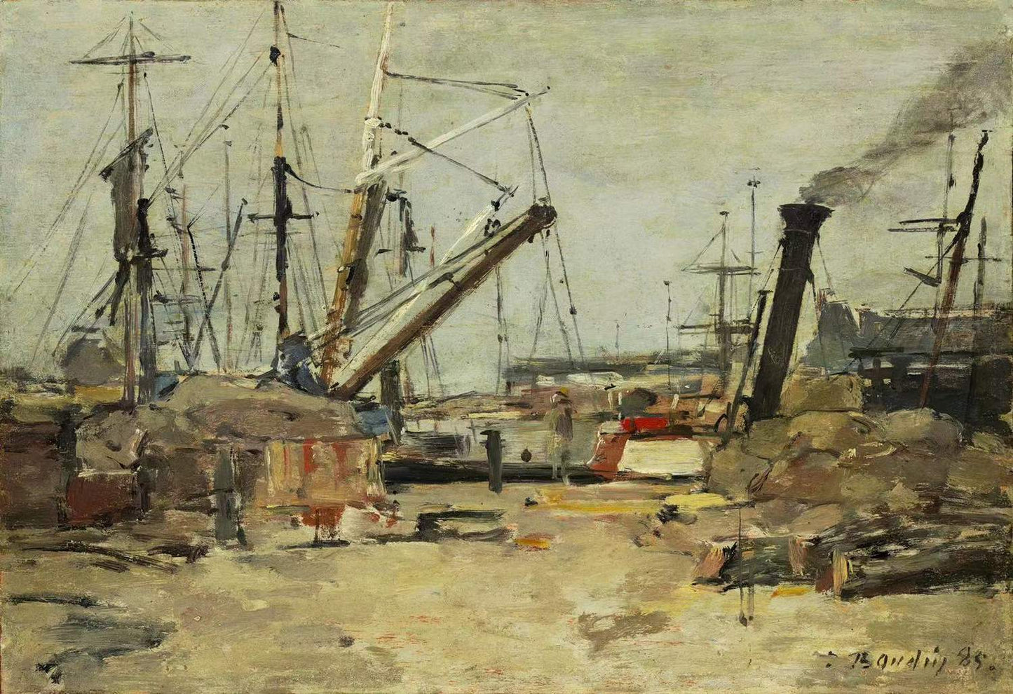 The Trawlers,Eugène Louis Boudin,1824-1898