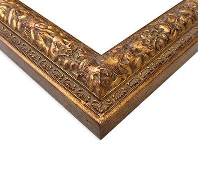 Träram i guld, innermått 45x55 cm