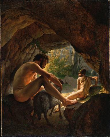 Ulysses Fleeing the Cave of Polyphemus, Alfred East Christoffer Wilhelm Eckersberg