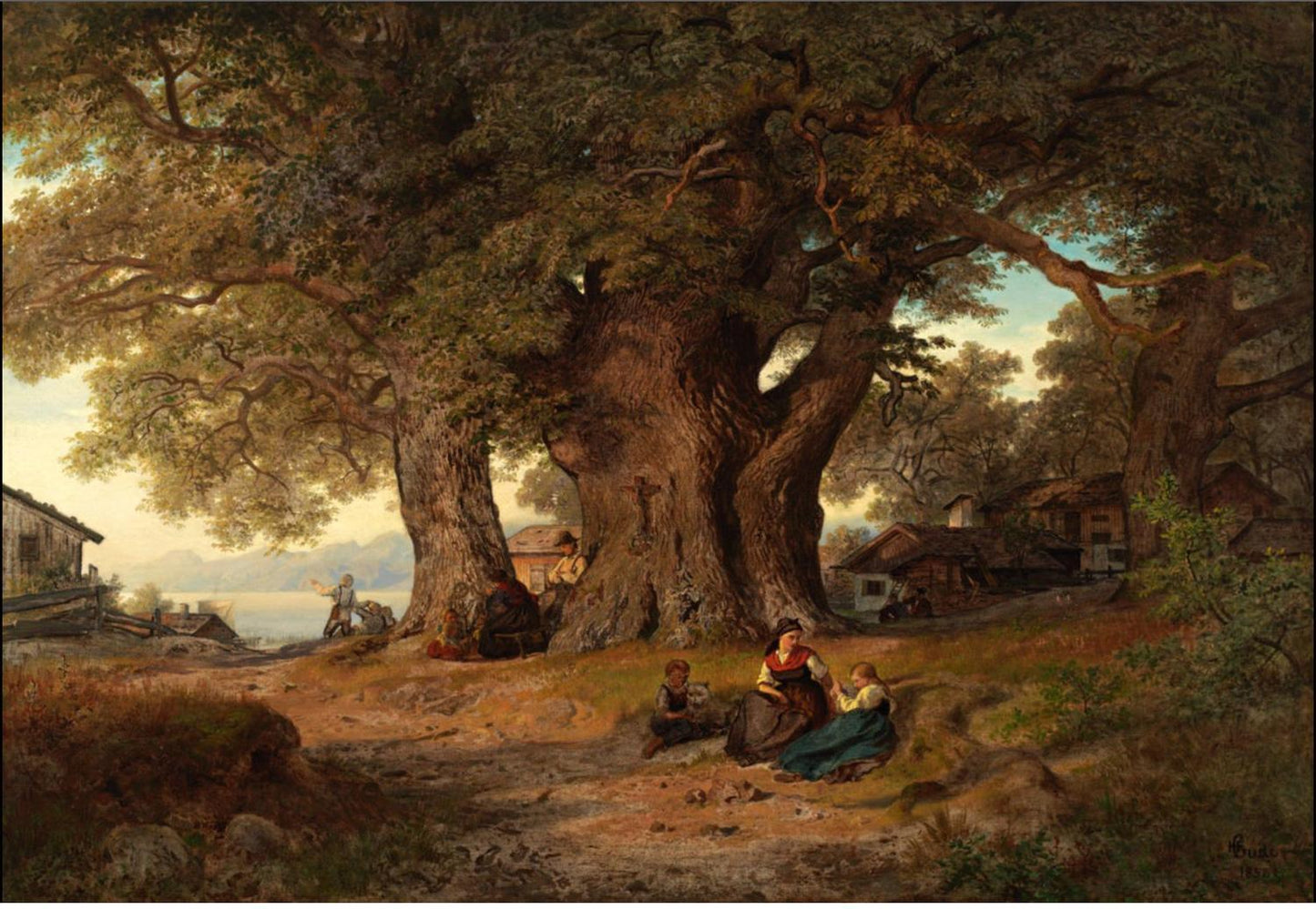 Under eketreet or Under the Oak (1858), Hans Gude