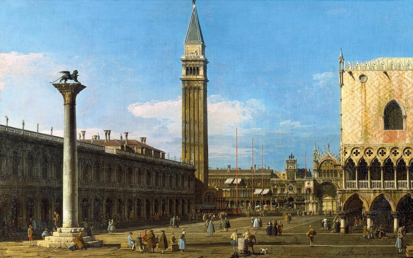 Venice Piazzetta Towards The Torre dell' Orologio, Canaletto