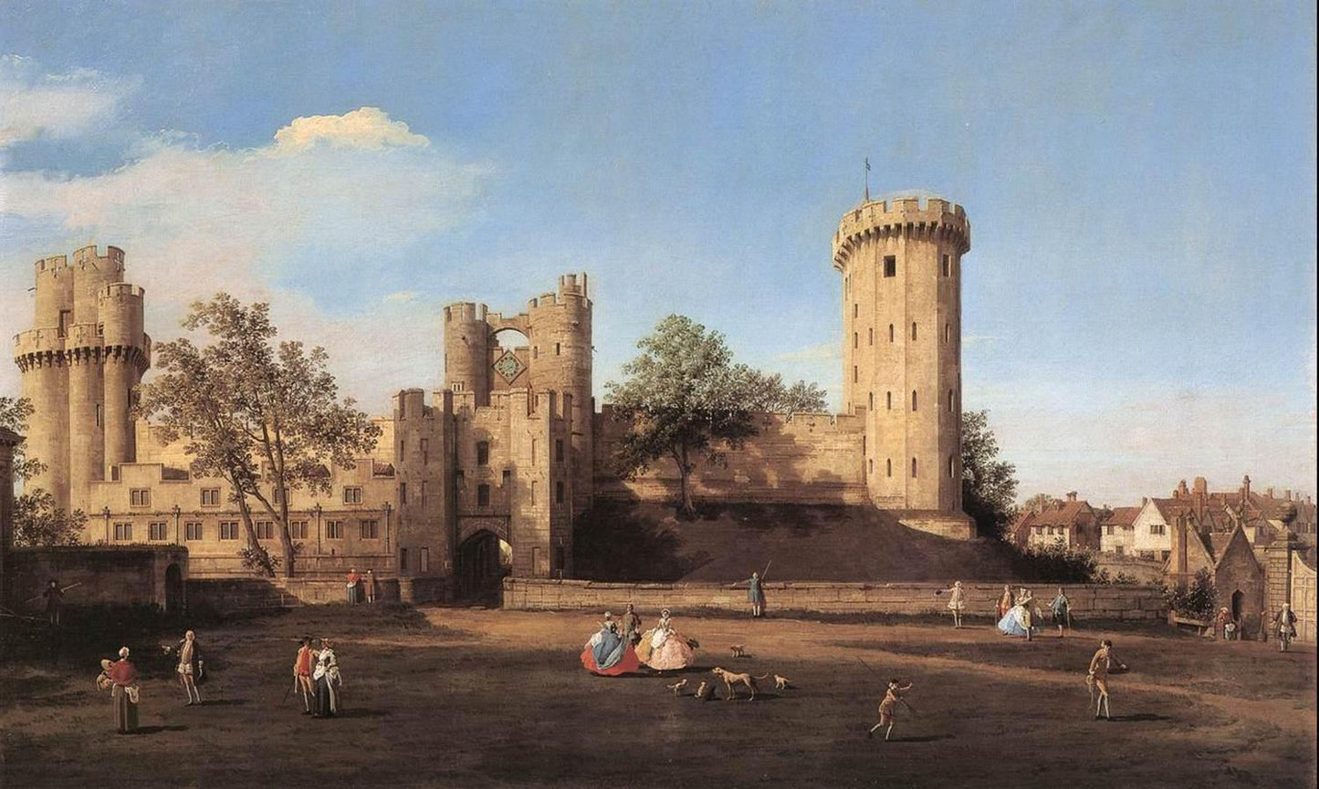Warwick Castle, the East Front from Outer Court, Canaletto