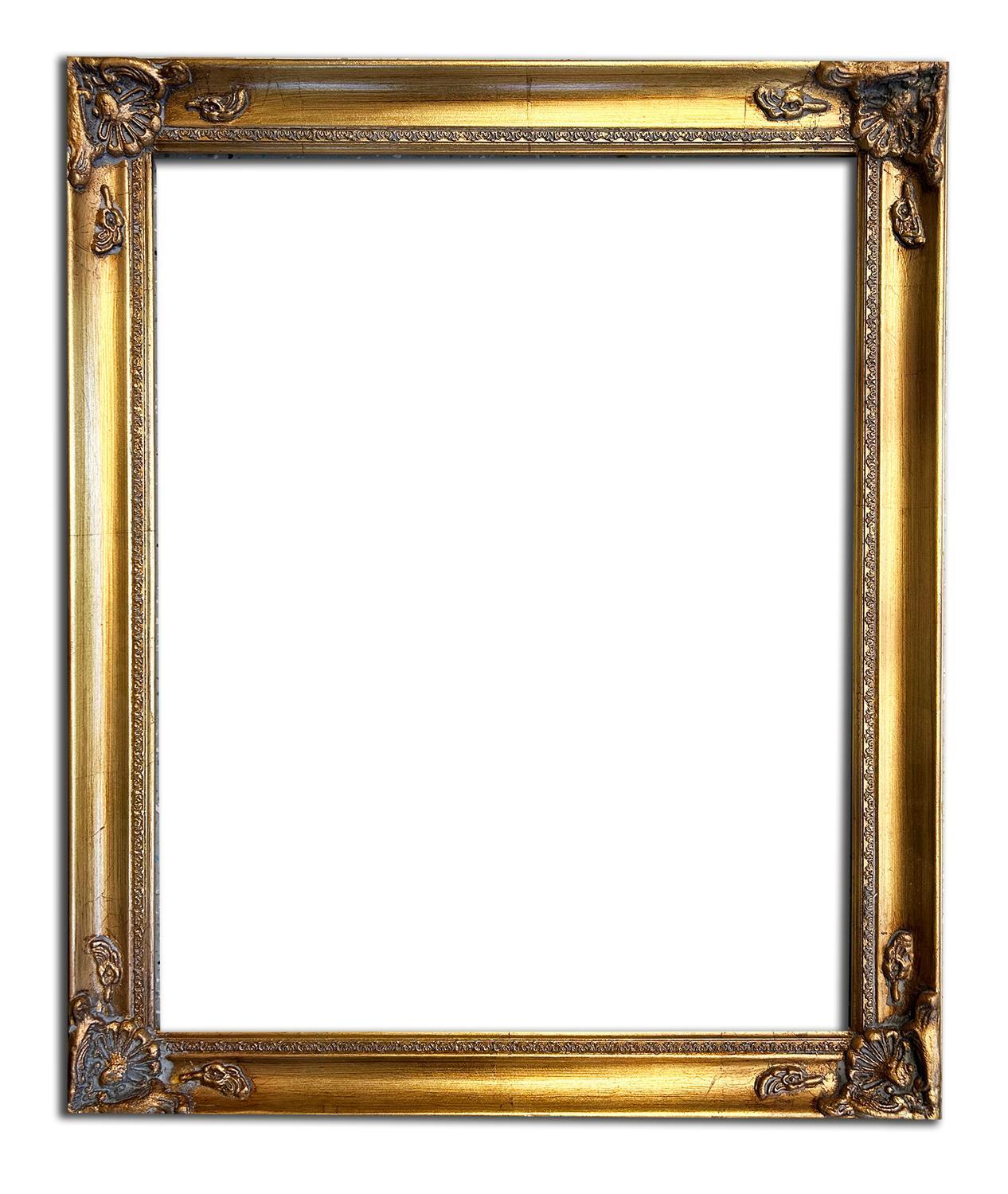 40x50 cm or 16x20 ins Wooden frame in golden color