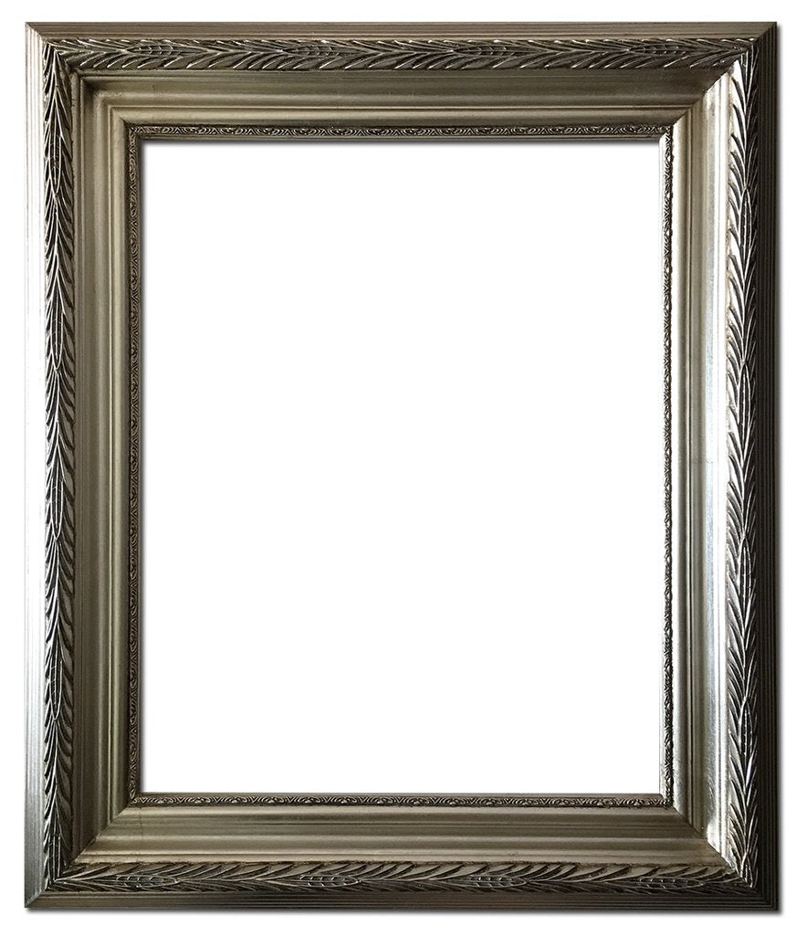 40x50 cm or 16x20 ins, silver frame