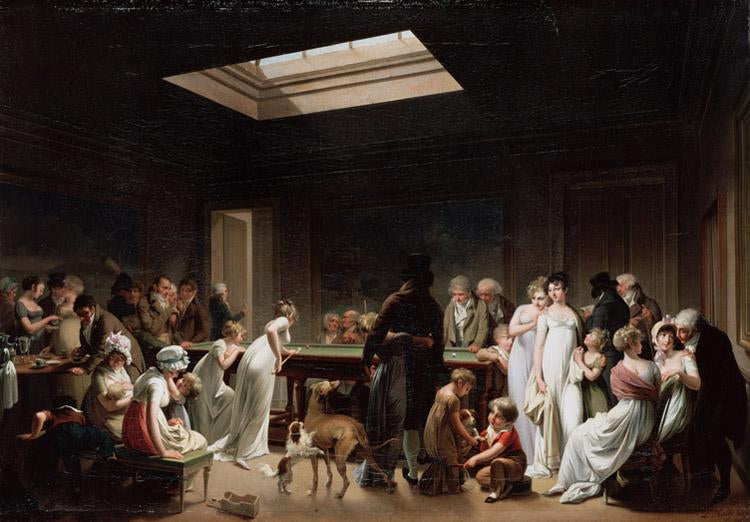 A Game of Billiards,Louis-Leopold Boilly,50x40cm