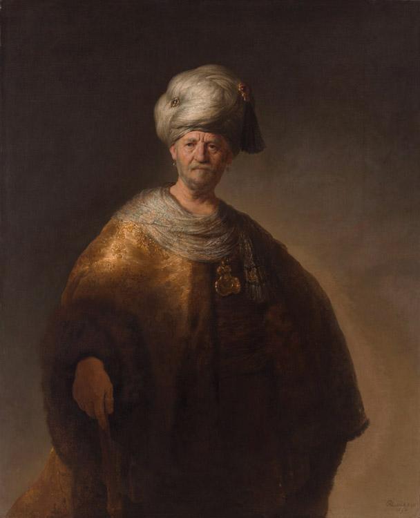 A Man in oriental dress,REMBRANDT Harmenszoon van Rijn,50x40cm
