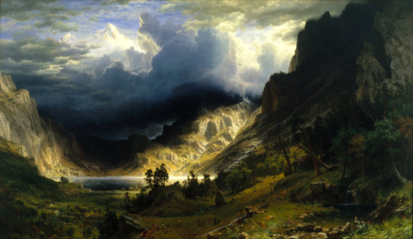 A Storm in t he Rocky Mountains,Mt,Albert Bierstadt,60x35cm