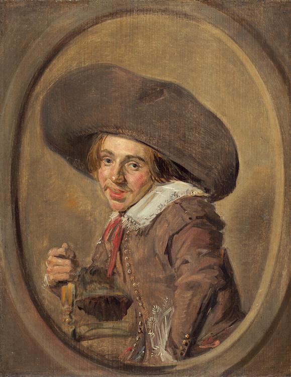 A Young Man in a Large Hat,Frans Hals,29.2x23.2cm