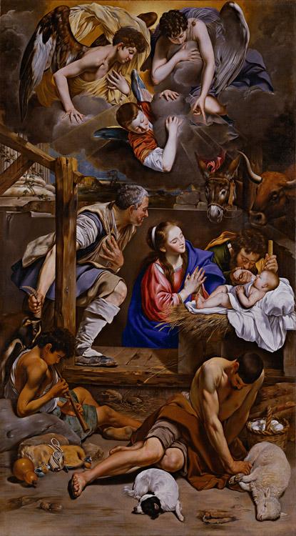 Adoration of the Shepherds,Maino, Juan Bautista del,80x44cm