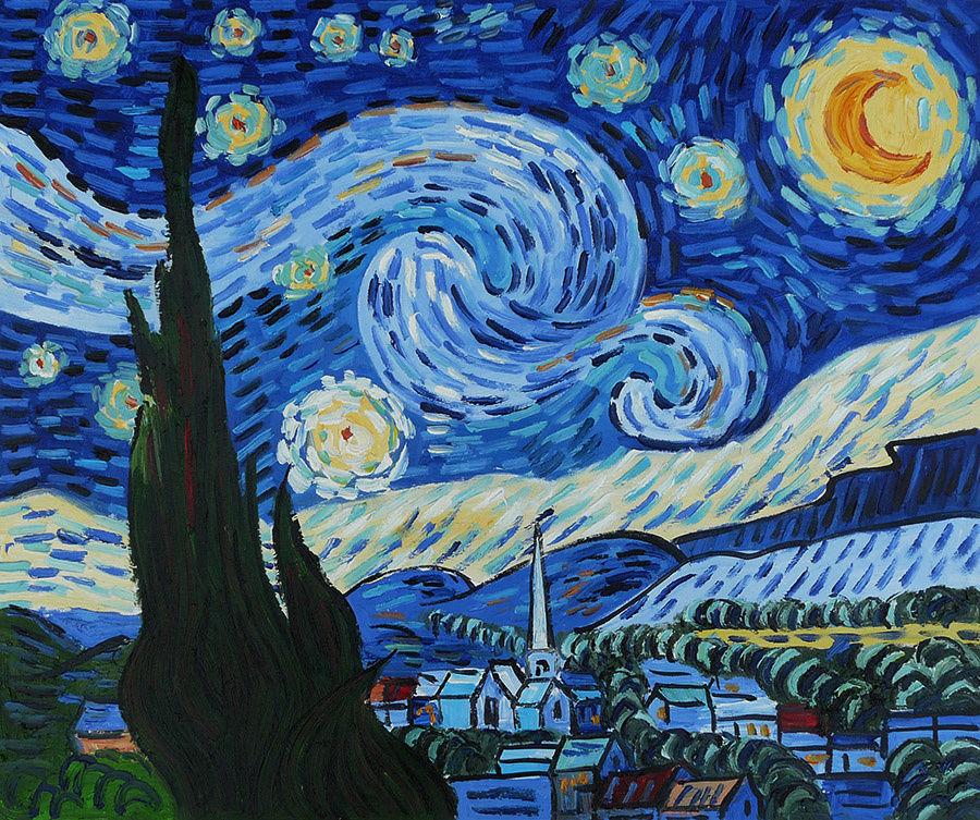 After Vincent van Gogh Starry Night,50x60 cm oil painting