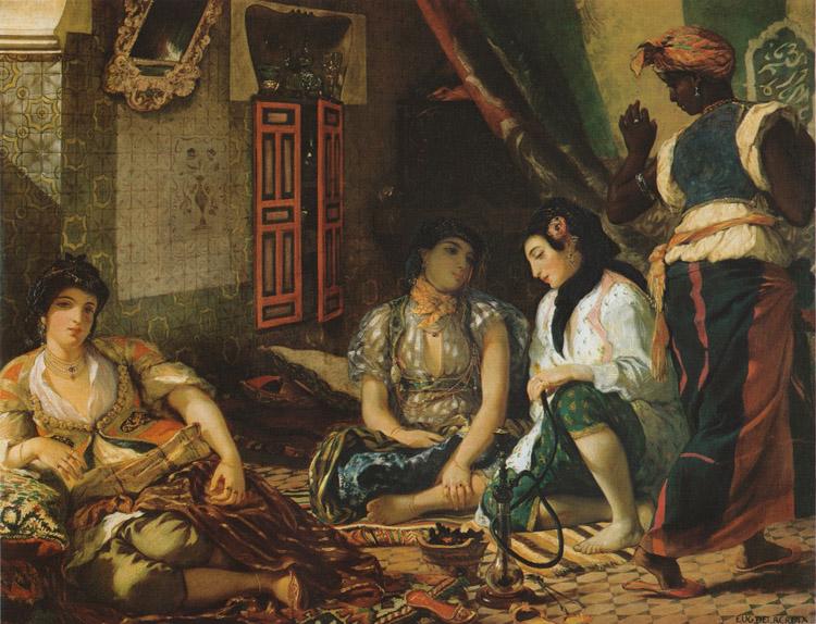 Algerian Women in Their Appartments,Eugene Delacroix,50x40cm