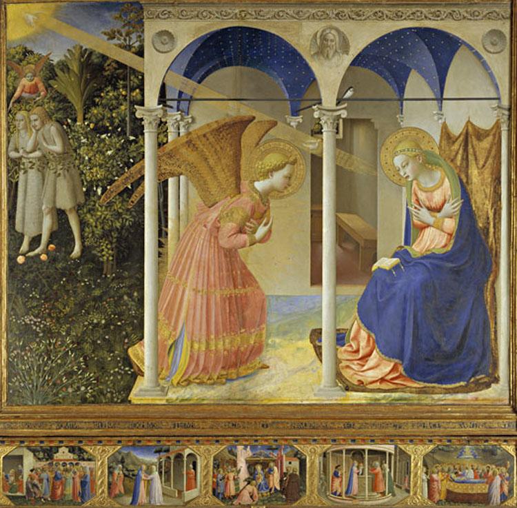 Altarpiece of the Annunciation,Fra Angelico,50x50cm