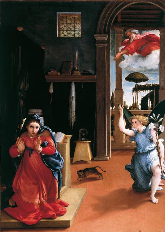 Annunciation,Lorenzo Lotto,60x40cm
