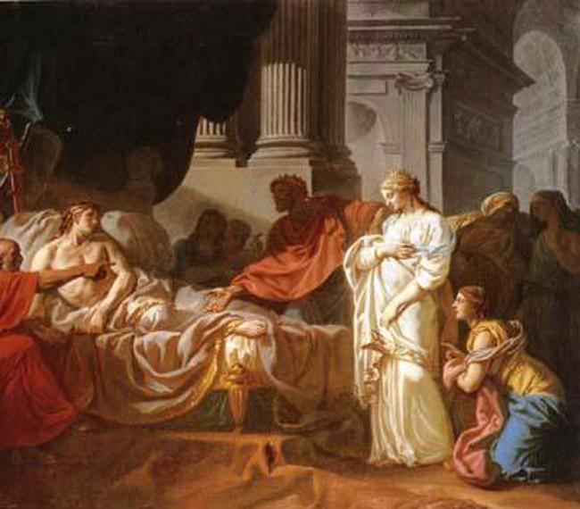 Antiochus and stratonice,Jacques-Louis David,60x50cm