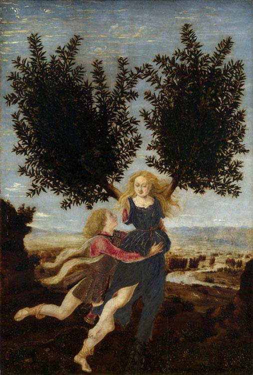 Apollo and Daphne,Antonio Pollaiuolo,60x40cm