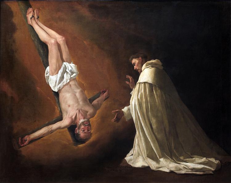 Appearance of Saint Peter to Saint,Francisco de Zurbaran,50x40cm