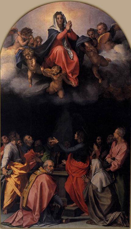 Assumption of the Virgin,Andrea del Sarto,60x40cm