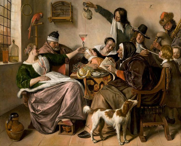 As the Old Sing.So Twitter the Young,Jan Steen,50x40cm