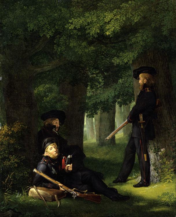 At the Outpost,Georg Friedrich Kersting,46x35cm