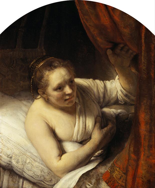 A young Woman in Bed 9,REMBRANDT Harmenszoon van Rijn,60x50cm