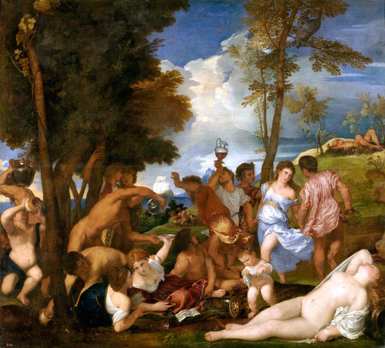 Bacchanalia,Titian,50x45cm