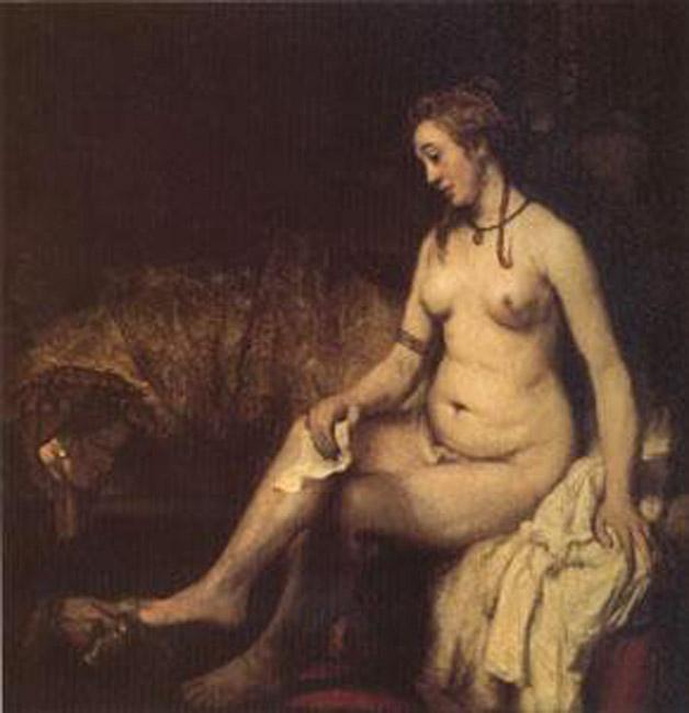 Bathsheba at Her Bath,Rembrandt Peale,50x50cm