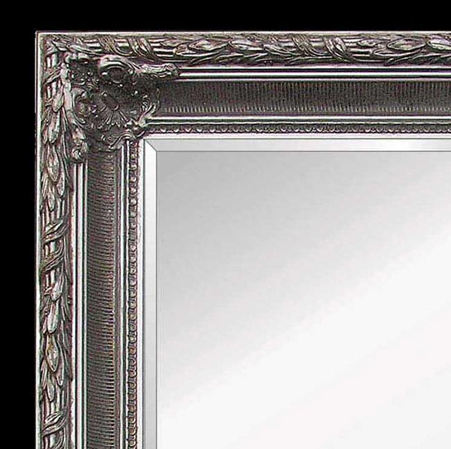 Beveled mirror in solid wood, 62x72 cm
