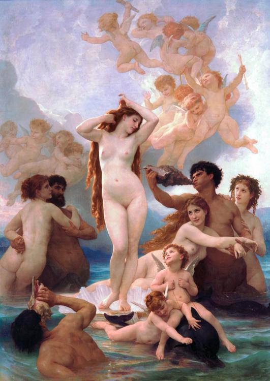Birth of Venus,Adolphe William Bouguereau,60x40cm