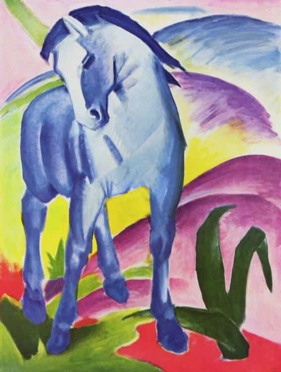 Blue Horse i,Franz Marc,50x40cm