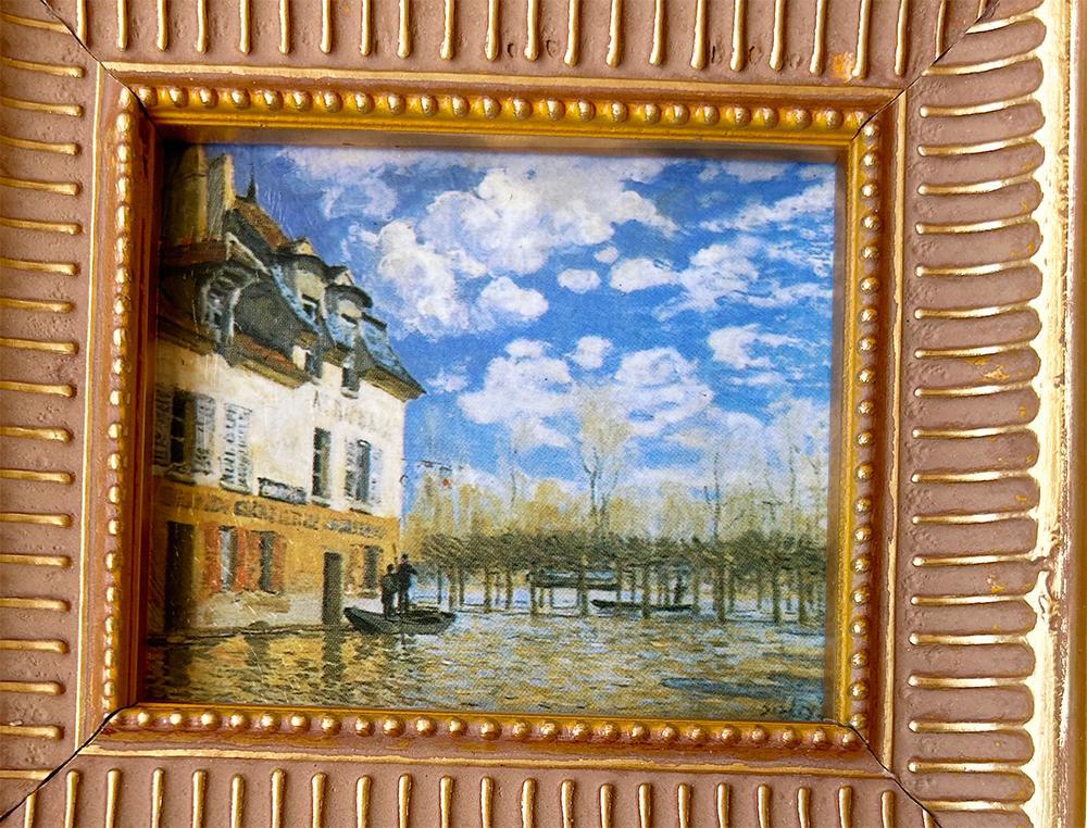 Boat During a Flood after Alfred Sisley