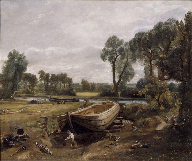 Boat-building near Flatford Mill,John Constable,60x50cm