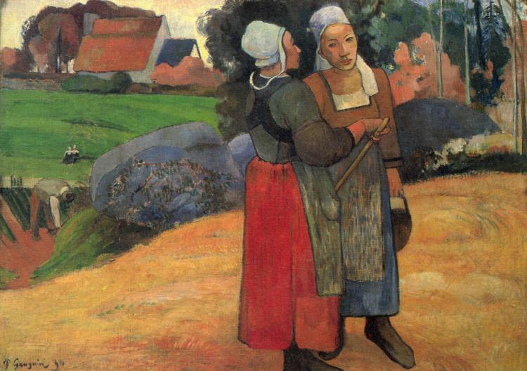 Breton Peasants,Paul Gauguin,60x42cm